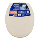 Assento Sanitario Tampa Oval Universal Plastico Slim Biscuit
