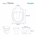 Assento Sanitário Thema E Lixeira Decorada Transparente