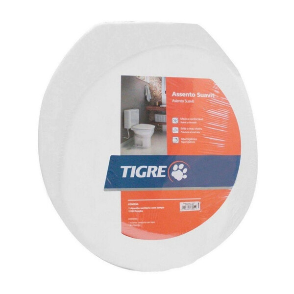 Assento Sanitário Tigre Suavit Oval Branco 60x50x6