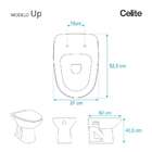 Assento Sanitário Up Cinza Claro Para Vaso Celite
