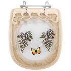 Assento Sanitário Vogue Plus E Lixeira Decorados Preto