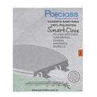 Assento Sanitário Vogue Plus Poliéster Branco Fechamento Suave Policlass