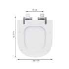 Assento Sanitário Vogue Plus Poliéster Branco Fechamento Suave Policlass