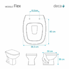 Assento Tampa Sanitaria Flex Poliéster Branco Para Deca