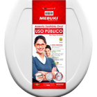 Assento Tampa Sanitária Público Oval Aberto Branco Para Vaso/