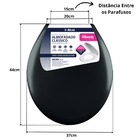 Assento Tampa Vaso Sanitário Oval Almofadado + Escova Sanitár