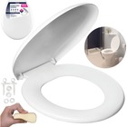 Assento Tampa Vaso Sanitário Oval Almofadado + Escova Sanitár