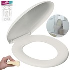 Assento Tampa Vaso Sanitário Oval Almofadado + Jogo De Parafu