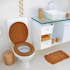 Assento Tampa Vaso Sanitário Oval Almofadado + Jogo De Parafu