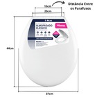 Assento Tampa Vaso Sanitário Oval Almofadado + Jogo De Parafu