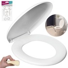 Assento Tampa Vaso Sanitário Oval Almofadado + Jogo De Parafu