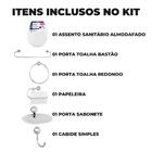 Assento Tampa Vaso Sanitário Oval Almofadado Branco + Kit Par