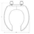 ASSENTO UNIVERSAL OVAL TRAFIC BRANCO CONVENCIONAL POLIPROPILE