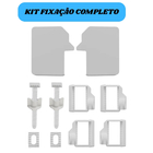 Assento Vaso Sanitário Oval Almofadado Branco + Conjunto Fixa