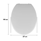 Assento Vaso Sanitário Oval Almofadado Branco + Conjunto Fixa