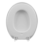 Assento Vaso Sanitário Oval Almofadado Branco + Conjunto Fixa