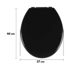 Assento Vaso Sanitário Oval Almofadado Preto + Escova Sanitár