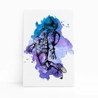 Astronauta Arte Roxa Minimalista Quadro Canvas 100x70cm