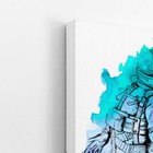 Astronauta Azul Arte Minimalista Quadro Canvas 120x80cm