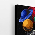 Astronauta Balanço Balões Planetas Quadro Canvas 60x40cm