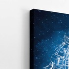 Astronauta Universo Arte Azul Neon Quadro Canvas 120x80cm