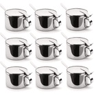 Atacado 9 Açucareiro Aço Inox 250 Gramas Com Colher Forma