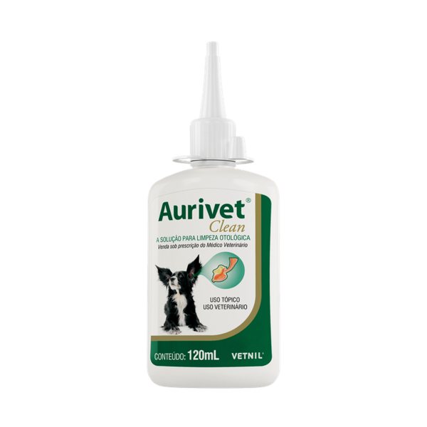 Aurivet Clean Vetnil Solução Limpeza Otológica 120ml 120ml