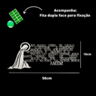 Ave Maria 50x20 Cm Oração Imagem Top Mdf 3mm Branco