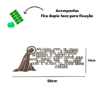 Ave Maria 50x20 Cm Oração Imagem Top Mdf 3mm Natural