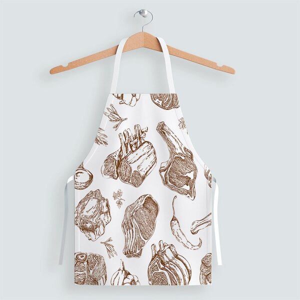 Avental Churrasqueiro Oxford Com Regulador De Altura Branco C