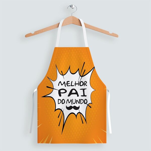 Avental Churrasqueiro Oxford Com Regulador De Altura Laranja