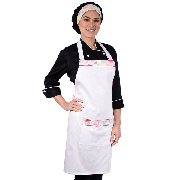 Avental Corpo Inteiro Estampa Cupcakes Com Bolsos - Wp - Bran