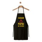 Avental Cozinha Churrasqueiro Preto Cuidado Papai Na Cozinha