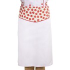 Avental De Cintura Tipo Saia Chef Confeitaria Branco Morangos