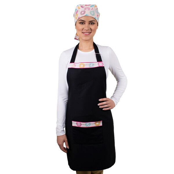 Avental De Cozinha Bandana Chef Barista Estampa Cupcake - Pre