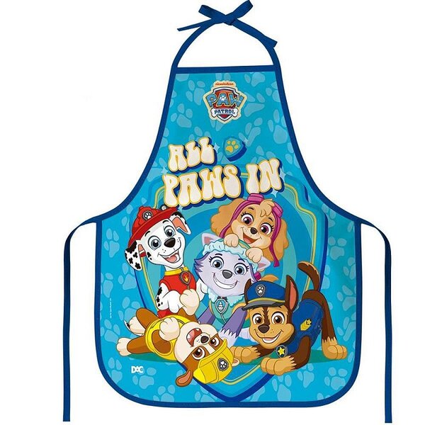 Avental Escolar Decorado Patrulha Canina Pvc Azul