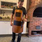 Avental Especial Em Couro Claro Churrasco - Feito No Brasil