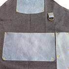 Avental Especial Em Jeans Azul E Couro - Feito No Brasil