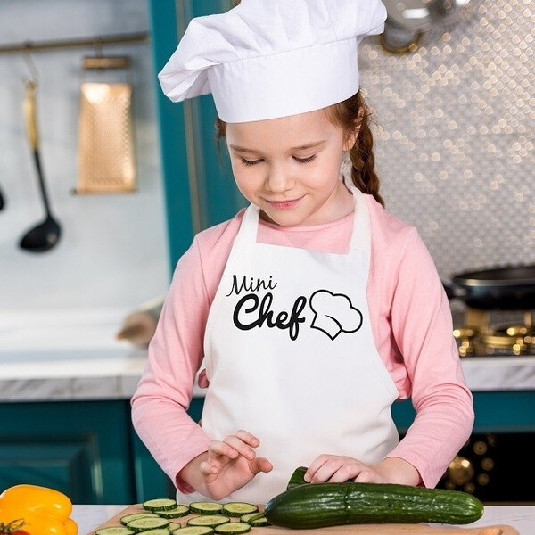 Avental Infantil Mini Chef - Estilo, Proteção Para Criançada