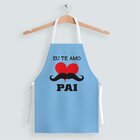 Avental Masculino Oxford Com Regulador De Altura Azul Coração