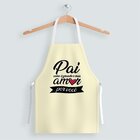 Avental Masculino Oxford Com Regulador De Altura Bege Pai Amor