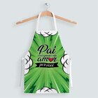 Avental Masculino Oxford Com Regulador De Altura Raios Verde