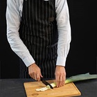 Avental Masterchef Preto Listrado Luva Descanso Kit 3 Peças U