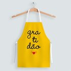 Avental Oxford Com Regulador De Altura Amarelo Gratidão