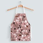 Avental Oxford Com Regulador De Altura Floral Rosa