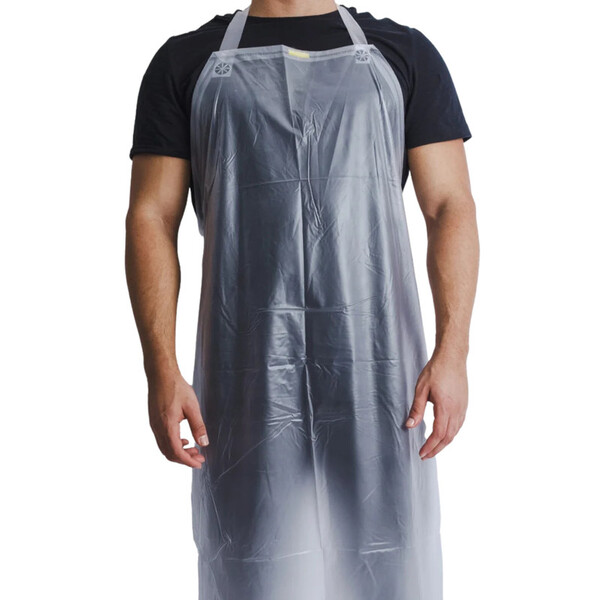 Avental Proteção Vinil Transparente 0,20 Mm 70 × 120 Cm Com Alças