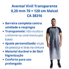 Avental Proteção Vinil Transparente 0,20 Mm 70 × 120 Cm Com A
