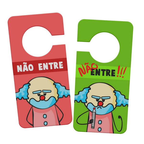 Aviso De Porta Drpepper Paiaço - Nunca Entre