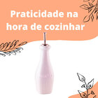 Azeiteiro De Porcelana 350ml Branco Assar E Servir Germer