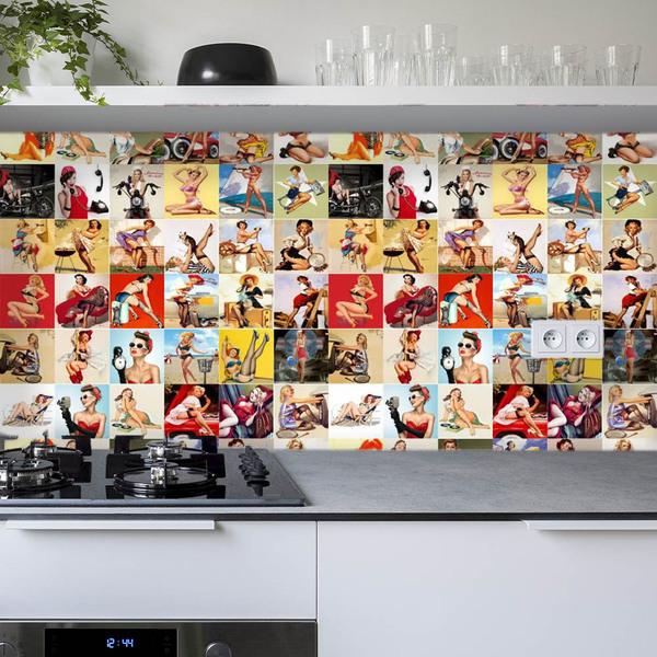 Azulejo Decorativo Pin-up